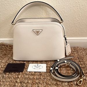 Prada Saffiano Cuir+C Bianco bag